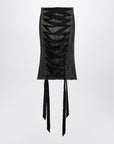 Balenciaga Balenciaga Skirt with laces in smoky grey denim
