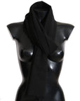 Dolce & Gabbana Elegant Black Wool Blend Scarf