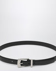 Saint Laurent Saint Laurent Smooth black leather Folk belt