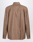 Saint Laurent Saint Laurent Overshirt in beige/brown/black houndstooth