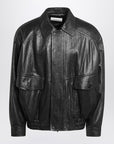 Saint Laurent Saint Laurent Black balloon bomber jacket in leather