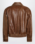 Saint Laurent Saint Laurent Brown leather bomber