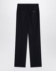 Saint Laurent Saint Laurent High-waisted blue wool pants