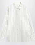 Saint Laurent Saint Laurent White striped Cassandre shirt in cotton