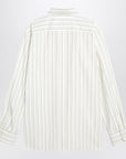Saint Laurent Saint Laurent White striped Cassandre shirt in cotton