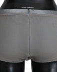 Dolce & Gabbana Shimmering Silver Stretch Cotton Underwear