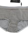 Dolce & Gabbana Shimmering Silver Stretch Cotton Underwear