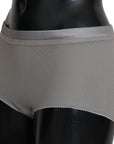 Dolce & Gabbana Shimmering Silver Stretch Cotton Underwear