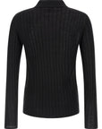 Saint Laurent Saint Laurent Pointelle Wool Polo Shirt
