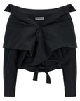 Balenciaga Balenciaga Crop Shirt Off The Shoulder