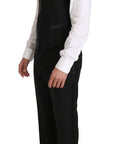 Dolce & Gabbana Sleek Black Slim Fit Formal Vest