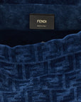Fendi Fendi Ff Flocked Denim Backpack