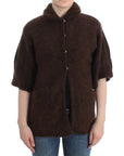 Cavalli Elegant Short Sleeved Brown Cardigan