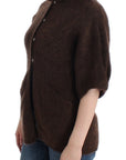 Cavalli Elegant Short Sleeved Brown Cardigan