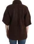 Cavalli Elegant Short Sleeved Brown Cardigan