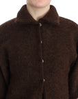 Cavalli Elegant Short Sleeved Brown Cardigan