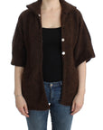 Cavalli Elegant Short Sleeved Brown Cardigan