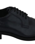 Dolce & Gabbana Elegant Blue Leather Derby Dress Shoes