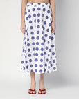 Moschino Moschino Flared white skirt with polka dots