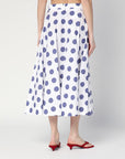 Moschino Moschino Flared white skirt with polka dots