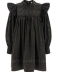 Ganni Ganni Black Washed Mini Shirt Dress