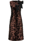 Ganni Ganni Velvet Sequins Straight Midi Dress