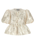 Ganni Ganni Satin Peplum Blouse