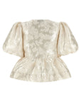 Ganni Ganni Satin Peplum Blouse