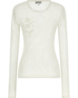 Ganni Ganni Pointelle Cotton Sweater