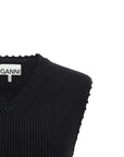 Ganni Ganni Cotton Crochet Vest