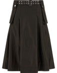 Ganni Ganni Duchesse Nylon Pleated Skirt