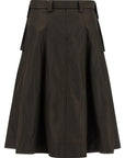 Ganni Ganni Duchesse Nylon Pleated Skirt