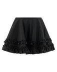 Ganni Ganni Duchesse Nylon Mini Frill Skirt