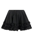 Ganni Ganni Duchesse Nylon Mini Frill Skirt