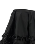 Ganni Ganni Duchesse Nylon Mini Frill Skirt