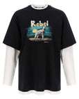 Moschino Moschino Double Layer Rebel T-shirt