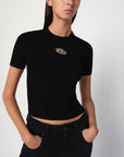 Diesel Diesel Black ribbed short-sleeve M-Valari sweater
