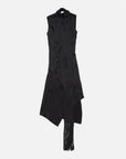 Acne Studios Acne Studios Black satin dress with scarf