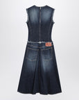 Acne Studios Acne Studios Blue layered denim midi dress