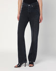 Agolde AGOLDE Black V-Waist Kelly jeans in recycled denim
