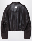 Acne Studios Acne Studios Brown leather over bomber jacket