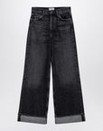 Agolde AGOLDE Dame dark grey wide ribbed denim jeans