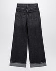 Agolde AGOLDE Dame dark grey wide ribbed denim jeans