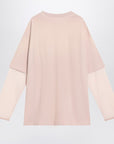 Acne Studios Acne Studios Pink violet layered T-shirt with print