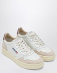 Autry AUTRY Medalist sneakers in white/burgundy leather and suede