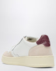 Autry AUTRY Medalist sneakers in white/burgundy leather and suede