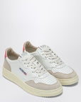 Autry AUTRY Medalist sneakers in white/coral leather and suede