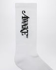 Awake NY Awake NY White cotton socks with logo