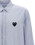 Comme Des Garçons Play Comme Des Garçons Play Logo Patch Striped Shirt