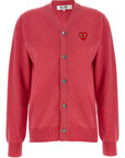 Comme Des Garçons Play Comme Des Garçons Play Double Red Emblem Cardigan